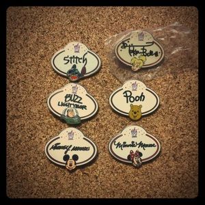 Disney Hong Kong Name Tag Mystery Tin 6 Pin Bundle